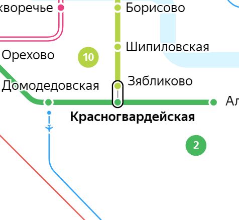 Карта метро москвы красногвардейская