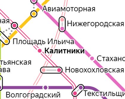 Калитники метро схема